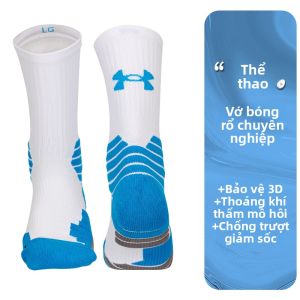 Under Armour | Vớ Bóng Rổ Dày Đế Khăn Chống Trượt Bền Cao Đến Mid-calf