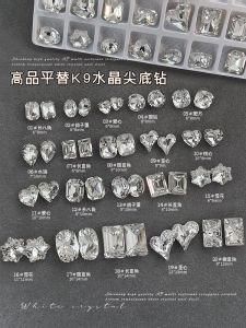 Đá Rhinestone K9 Cắt Hạt Vòng Tóc Đá Vỏ Trứng Gà Đá Pha Lê Tròn Cho Nails Đá Rhinestone Đá Cắt Hạt Chất Lượng Cao Cho Nails