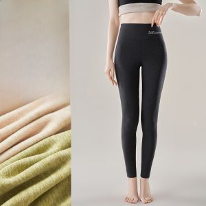 MiiOW | High Waist Thermal Autumn Leggings Womens Long Warmth Seamless Inner Wear Base Layer Pants Catman Extra Tall Velvet Wool