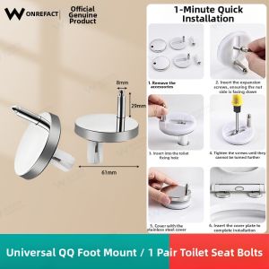 WONREFACT | Universal Top-Mount Toilet Seat Fixing Bolts and Brackets
