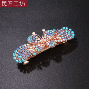 Elegant Hair Clip Stylish Butterfly Barrette Womens Fashion Spring Loaded Hair Clip Korean Style Alloy Hair Accessories