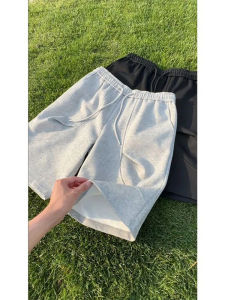 Quần Short Công Sở Màu Xám Nhạt Cho Nam Mùa Hè Phong Cách Đường Phố Quần Thể Thao Thường Ngày Quần Dài Năm Inch