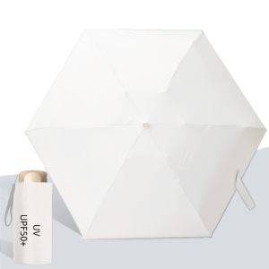 Utral-Light Mini Sun Umbrella Small Pocket Rain Travel Umbrella Vinyl Folding UV Protection Sun Shade Parasol Capsule Umbrella
