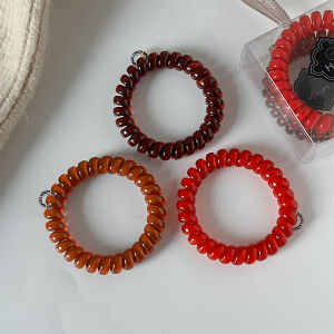 Fashionable High Elasticity Telephone Line Hair Ties Womens Stylish Hair Bands Durable Hair Bands for Ponytail And Head