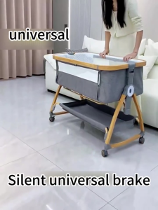 LUCKYBABE High-quality crib foldable portable cradle bed multi-functional convertible large bed crib