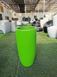 REX FP43 Gloss Green Fiberglass Tall Flower Pot Pasu Bunga Garden Taman Plant Pokok Indoor Outdoor Modern Landscape Home