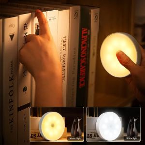 Wireless Motion Sensor LED Night Light Rechargeable Wall Decor Lamp for Bedroom Cabinet Staircase Hallway Kids Child Nightlight