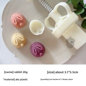 Mini Oak Tree Fruits Chinese Style Mooncake Mold Small Rabbit Design 20g Green Bean Cake Baking Tool for Mid-Autumn Festival