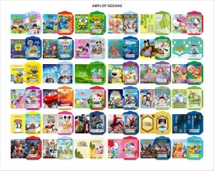 Amplop Lebaran Lucu 1 Pack Isi 100 Lembar Motif / Warna Random