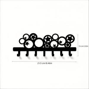 CIFBUY Whimsical Star Ring Coat Rack Heavy Duty Wall Mount Storage Shelf Entryway Organizer & Elegant Artistic Decor