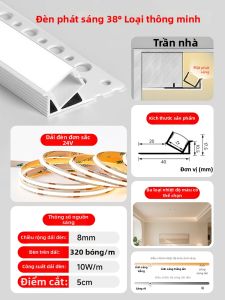 SHUOYU | Đèn LED Linear COB Thông Minh Chiếu Sáng Hắt Trần Phòng Khách