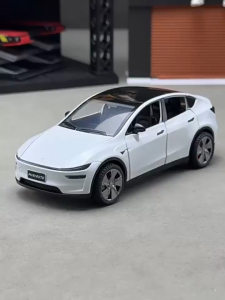 Tesla Model Y Alloy Car Model Toy Die Casting Car with Sound and Light Boy Childrens Gift