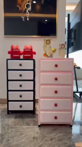 Drawer style storage cabinet multi-layer partitioned bedside table storage box clothing and underwear organizing box