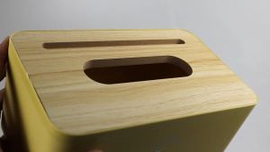 Kotak Tisu Kayu Tissue Box dengan Holder Smartphone TaffHOME - ZJ008