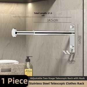 Stainless Multi-function Adjustable Hanging Rod