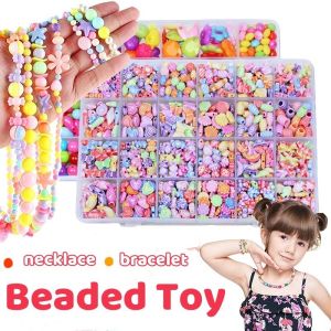 Childrens Beaded Toy DIY Handmade Girl Jewelry Making Bracelet Necklace Toys Set