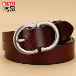 ของแท้ หนัง เข็มขัดสําหรับผู้หญิง ลำลอง เข็มขัดกว้าง กางเกงยีนส์ มีสไตล์ หลากหลาย แฟชั่น อินเทรนด์ เข็มขัดหญิงเยาวชน Trendsetting