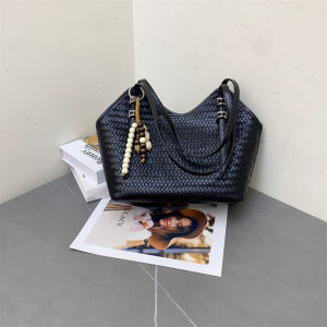 2025 New Fashion Woven Pattern Tote Bag Commuter Versatile Large Capacity Armpit Shoulder Bag Quality Mother-Daughter Bag Women