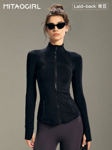 MITAOGIRL | Slim Fitting Stand Collar Yoga Jacket Slim Fit Sports Jacket