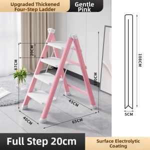 Foldable Durable Lightweight Anti-slip Household Ladder