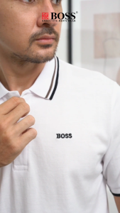 BOSS Kaos Polo / Polo Shirt Pria Regular Fit Putih