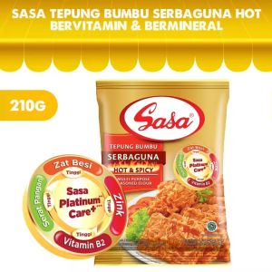 TEPUNG BUMBU SASA SERBAGUNA HOT & SPICY BERVITAMIN & BERMINERAL 210GR (4 BUNGKUS)