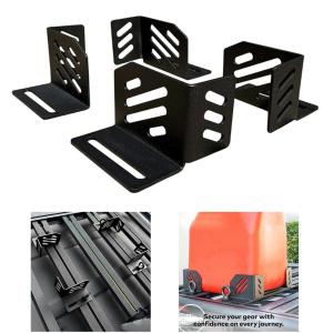 Pecine 4Pcs Corner Bracket Roof Rack Mounting Accessories Professional Portable for Furniture Convenient Easy Installation Black
