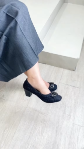 Viditi Yola Flat | Sepatu Import Wanita | Kerja | Kuliah | Flat | Lepes | Hitam | Shoes