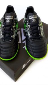 Sepatu Futsal Zestien Draak Black Green Premium LNZD011