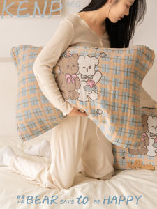 Pure Cotton Pillow Towel Breathable Soft Muslin for Women Absorbent Anti-Head Oil Slip-Resistant Single Person Pillowcase