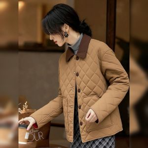 YUFUQING | Flip-collar Quilted Padded Coat Winter Jacket