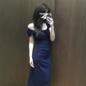 PEIZIXUAN | Elegant Slimming Blue Bodycon Dress