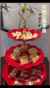 Piring Sajian Kue Cupcake 3 Susun Aesthetic/Rak 3 Susun Saji Untuk Kue Cupcake Cake Display Plate Stand Piring Saji Kue Lebaran 3 Susun Cantik Rak Meja Pesta