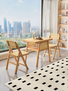 Modern Minimalist Bamboo Tea Table Chair Combination Small Household Tea Table New 2024 Model for Relaxed Outdoor Use