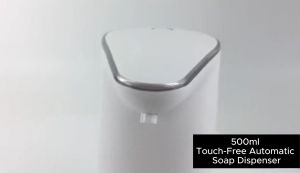 500ml Touch-Free Automatic Soap Dispenser Adjustable Infrared Motion Sensor Hands-Free Sanitizer Dispenser for Bathroom & Kitchen Ideal for Home Office Hotel & Outdoor Use Dual-Level Settings Smart Hygiene Solution Modern Design