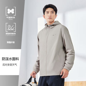 Erke Mens Sportswear Windproof Jacket Winter Outerwear Fleece Lined Hooded Zipper Closure Regular Fit Training Coat