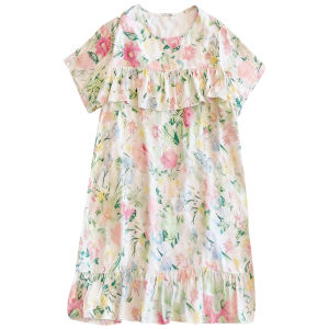 KASIHAN | Anti-bump Silk-cotton Summer Dress Large Size Cool Comfort Home Wear