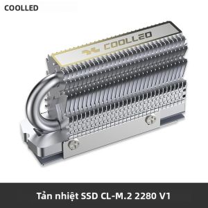 Tản Nhiệt Bằng Nhôm COOLLEO CL-SSD V1 M.2 2280 NVMe SSD Với Bộ Làm Mát HeatPipe AGHP Hoàn Toàn Được Mạ Điện Và Hàn Lại