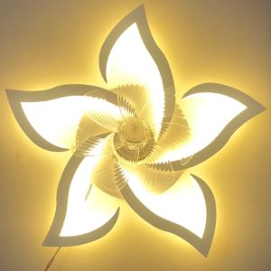 360° Rotating Smart LED Fan Light - 3 Color Modes 6-Speed Strong Wind APP & Remote Control Timer Night Light 27-Inch Free LED Bulb & Parts Replacement