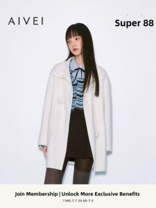 AIVEI | Elegant Youthful Sweet Heart Shaped Tweed Coat