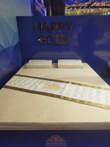 Nệm cao su kim cương Happy Gold Khuyến Mãi Kèm Quà Tặng Kích thước từ 1m4 x 10cm Trở Lên Tặng Kèm 02 gối cao su  Các có độ dày 5cm tặng 01 gối Size
