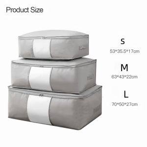 Foldable Storage Bags for Clothes and Comforters - Extra Large Capacity for Moving and Packing