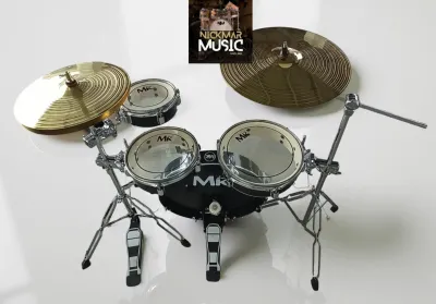 MK PANCAKE KIT DRUM SET BIRCH WOOD with brass CYMBALS