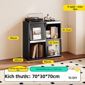 MEISD | Tủ Lưu Trữ Kim Loại với Cửa Lật Mạng Kallax Gắn Tường