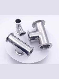 Tee KF-25 Vacuum KF Flange Size NW-25 304 Stainless Steel Quick Flange Fittings Plumbing 40mm Ferrule OD KF-16