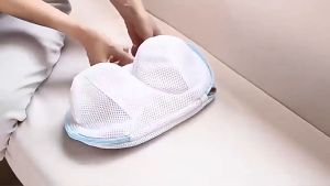 Newyorkbigsale ถุงซักถนอมผ้า ถุงซักผ้า ถุงตาข่าย สำหรับซักเสื้อชั้นใน ตาข่ายสีขาว มีหูหิ้ว No.Y1173