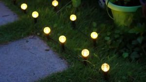 Solar Bubble Ball Inserted Lawn Lamp String Lamp Garden Light LED Light String Outdoor Decoration Raya Lampu