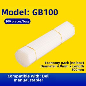 deli | Financial Transparent Plastic Nylon Riveting & Binding Tubes