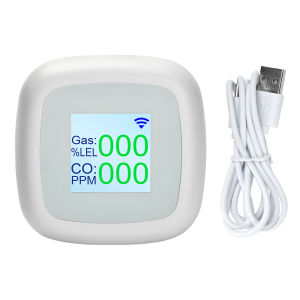 DC 5V Gas Alarm CO Carbon Monoxide Detector WIFI Combustible Gas Detector Features TFT LED Backlit LCD Screen Type C