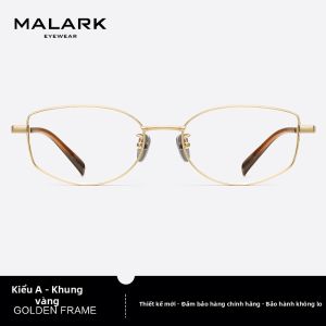 MALARK | Kính Cận Hình Mắt Mèo Hình Học Khung Titanium Nhẹ